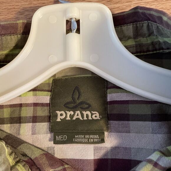 Prana Women's Medium Striped Long Sleeved Button Down Shirt - Picture 6 of 7